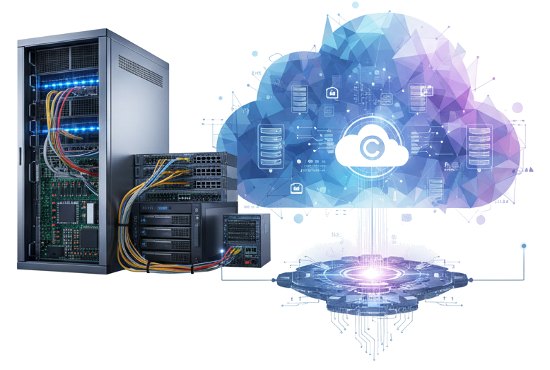 infraestructura híbrida y cloud empresarial