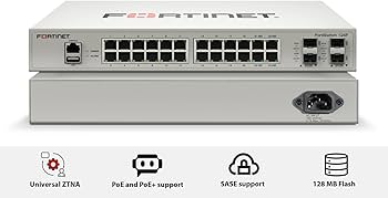 FortiSwitch 124G Layer 2 FortiGate switch controller compatible switch with 24x 2 5G 1G 100M RJ45 and 6x 10G 1G SFP SFP ports and 1x RJ45 console port Fanless GPU dedicada FS 124G