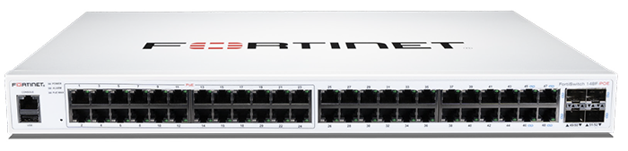 FortiSwitch 148F POE Layer 2 FortiGate GPU dedicada FS 148F POE — FortiSwitch-148F-POE Layer 2 FortiGate (FS-148F-POE) workstation empresarial